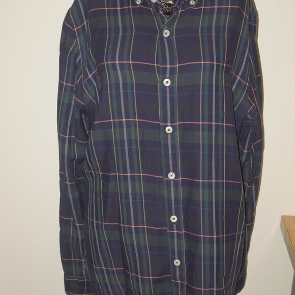 TODD SNYDER New York Men's Checkered Checked Button-Down Shirt Size Medium Blue - Picture 4 of 6